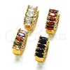 Argolla Huggie 02.210.0028.6.15 Oro Laminado, con Granate Zirconia Cubica, Pulido, Tono Dorado