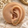 Earcuff 02.210.0725 Oro Laminado, con Zirconia Cubica Blanca, Pulido, Tono Dorado