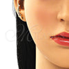Earcuff 02.210.0725.1 Oro Laminado, con Multicolor Zirconia Cubica, Pulido, Tono Dorado
