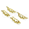 Earcuff 02.210.0725.1 Oro Laminado, con Multicolor Zirconia Cubica, Pulido, Tono Dorado