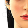 Earcuff 02.210.0728 Oro Laminado, Diseño de Ojo Griego, con Blanca Micro Pave, Pulido, Tono Dorado