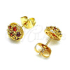 Arete Dormilona 02.387.0099.1 Oro Laminado, con Granate Zirconia Cubica, Pulido, Tono Dorado