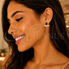 Arete Dormilona 02.387.0103.2 Oro Laminado, Diseño de Gota y Baguette, con Granate and Blanca Zirconia Cubica, Pulido, Tono Dorado
