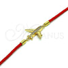 Pulsera Elegante 03.193.0011.06 Oro Laminado, Diseño de Avión, con Blanca Micro Pave, Pulido, Tono Dorado (02 MM Thickness, 6 Inches Length)