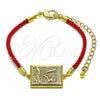 Pulsera Elegante 03.193.0013.06 Oro Laminado, Diseño de Avión, con Blanca Micro Pave, Pulido, Tono Dorado (02 MM Thickness, 6 Inches Length)