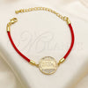 Pulsera Elegante 03.193.0015.06 Oro Laminado, Diseño de Amor y Corazón, con Blanca Micro Pave, Pulido, Tono Dorado (02 MM Thickness, 6 Inches Length)