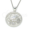 Dije Elegante 05.398.0005 Plata Rodinada, Diseño de Tortuga, Pulido, Crudo