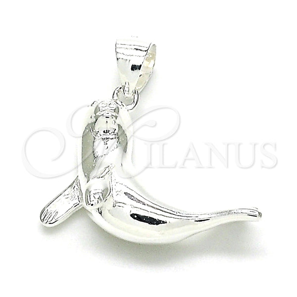 Dije Elegante 05.398.0064 Plata Rodinada, Pulido, Crudo