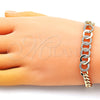 Pulsera Elegante 03.283.0234.08 Oro Laminado, con Blanca Micro Pave, Pulido, Tono Dorado (06 MM Thickness, 8 Inches Length)