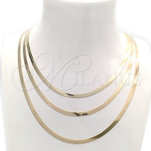 Gargantilla Basica 04.02.0012.20 Oro Laminado, Pulido, Tono Dorado (03 MM Thickness, 20 Inches Length)