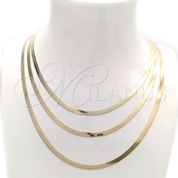 Gargantilla Basica 04.02.0012.20 Oro Laminado, Pulido, Tono Dorado (03 MM Thickness, 20 Inches Length)
