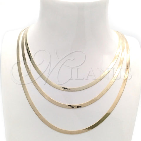 Gargantilla Basica 04.02.0012.20 Oro Laminado, Pulido, Tono Dorado (03 MM Thickness, 20 Inches Length)