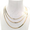 Gargantilla Basica 04.02.0012.20 Oro Laminado, Pulido, Tono Dorado (03 MM Thickness, 20 Inches Length)