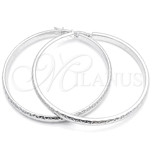 Argolla Grande 02.389.0188.50 Plata Rodinada, Diamantado, Tono Plateado