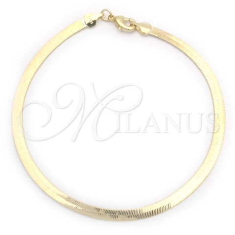 Pulsera Básica 03.02.0084.07 Oro Laminado, Pulido, Tono Dorado (03 MM Thickness, 7 Inches Length)