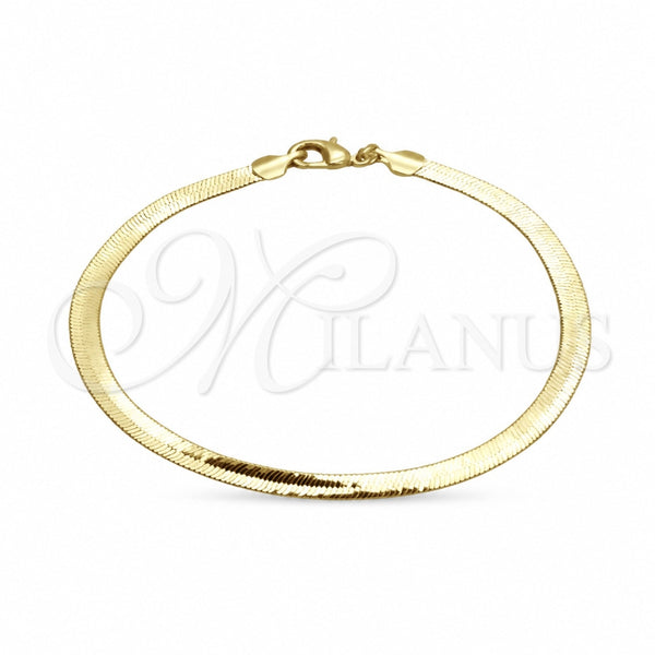 Pulsera Básica 03.02.0085.07 Oro Laminado, Pulido, Tono Dorado (04 MM Thickness, 7 Inches Length)
