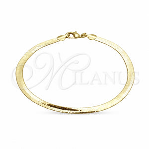 Pulsera Básica 03.02.0085.07 Oro Laminado, Pulido, Tono Dorado (04 MM Thickness, 7 Inches Length)