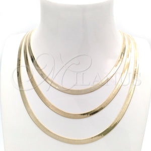 Gargantilla Basica 04.02.0013.20 Oro Laminado, Pulido, Tono Dorado (04 MM Thickness, 20 Inches Length)