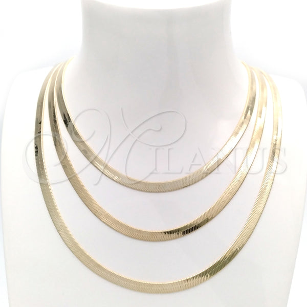 Gargantilla Basica 04.02.0013.20 Oro Laminado, Pulido, Tono Dorado (04 MM Thickness, 20 Inches Length)