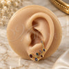 Earcuff 02.210.0733.1 Oro Laminado, con Zirconia Cubica Multicolor, Pulido, Tono Dorado