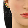 Earcuff 02.210.0734.1 Oro Laminado, con Multicolor Zirconia Cubica, Pulido, Tono Dorado