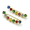 Earcuff 02.210.0734.1 Oro Laminado, con Multicolor Zirconia Cubica, Pulido, Tono Dorado