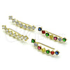 Earcuff 02.210.0734.1 Oro Laminado, con Multicolor Zirconia Cubica, Pulido, Tono Dorado