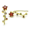 Earcuff 02.210.0735.1 Oro Laminado, Diseño de Estrella, con Multicolor Zirconia Cubica, Pulido, Tono Dorado