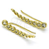 Earcuff 02.210.0736 Oro Laminado, con Blanca Zirconia Cubica, Pulido, Tono Dorado