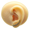 Earcuff 02.210.0736 Oro Laminado, con Blanca Zirconia Cubica, Pulido, Tono Dorado