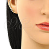 Earcuff 02.210.0736.1 Oro Laminado, con Multicolor Zirconia Cubica, Pulido, Tono Dorado
