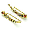 Earcuff 02.210.0736.1 Oro Laminado, con Multicolor Zirconia Cubica, Pulido, Tono Dorado