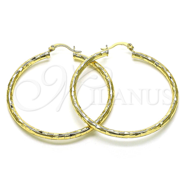 Argolla Grande 02.213.0243.1.50 Oro Laminado, Pulido, Tono Dorado