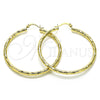 Argolla Grande 02.213.0243.1.50 Oro Laminado, Pulido, Tono Dorado