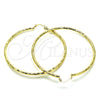 Argolla Extra Grande 02.213.0243.1.70 Oro Laminado, Pulido, Tono Dorado