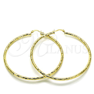 Argolla Extra Grande 02.213.0243.1.70 Oro Laminado, Pulido, Tono Dorado