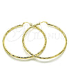 Argolla Extra Grande 02.213.0243.1.70 Oro Laminado, Pulido, Tono Dorado