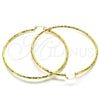 Argolla Extra Grande 02.213.0243.1.80 Oro Laminado, Pulido, Tono Dorado