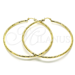 Argolla Extra Grande 02.213.0243.1.80 Oro Laminado, Pulido, Tono Dorado