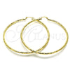 Argolla Extra Grande 02.213.0243.1.80 Oro Laminado, Pulido, Tono Dorado