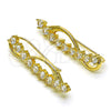 Earcuff 02.210.0737 Oro Laminado, con Blanca Zirconia Cubica, Pulido, Tono Dorado