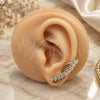 Earcuff 02.210.0737 Oro Laminado, con Zirconia Cubica Blanca, Pulido, Tono Dorado