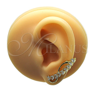Earcuff 02.210.0737 Oro Laminado, con Blanca Zirconia Cubica, Pulido, Tono Dorado
