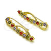 Earcuff 02.210.0737.1 Oro Laminado, con Multicolor Zirconia Cubica, Pulido, Tono Dorado
