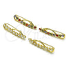 Earcuff 02.210.0737.1 Oro Laminado, con Multicolor Zirconia Cubica, Pulido, Tono Dorado