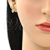 Earcuff 02.210.0739.1 Oro Laminado, Diseño de Mariposa, con Multicolor Micro Pave, Pulido, Tono Dorado
