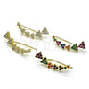 Earcuff 02.210.0743.1 Oro Laminado, con Multicolor Micro Pave, Pulido, Tono Dorado