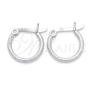 Argolla Pequeña 02.401.0001.12 Plata Rodinada, Diseño de Hueco, Diamantado, Tono Plateado