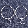 Argolla Pequeña 02.401.0012.25 Plata Rodinada, Diseño de Estrella, Pulido, Tono Plateado