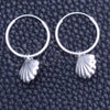 Argolla Pequeña 02.401.0020.15 Plata Rodinada, Diseño de Concha, Pulido, Tono Plateado